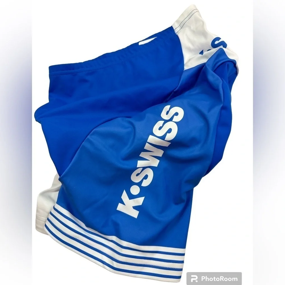K Swiss Cycling Short 2 Ocean/White 40+ UV Protection Nylon/Spandex NWT Medium